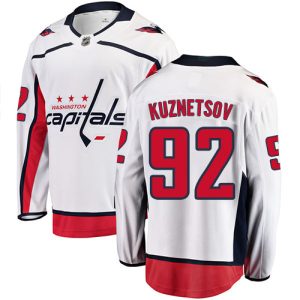 Herren Washington Capitals Eishockey Trikot Evgeny Kuznetsov #92 Breakaway Weiß Fanatics Branded Auswärts